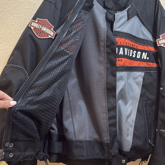 Harley Davidson Switchback Motorcycle Biker 2 in 1 Jacket XL Black - Picture 8 of 8